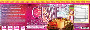 CRAVE PROTEIN- Low Carb, No Bloat (Peanut Butter Cookie, Vanilla Milkshake, Mocha Latte, Red Velvet Cake. Pumpkin Spice, Eggnog)