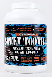 Sweet Tooth Casein: Cinnamon Roll, Cookies N Cream, Candy Craze, Banana, & S'mores
